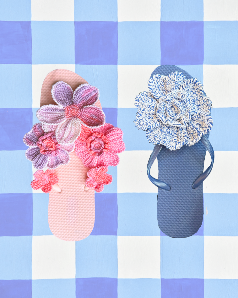 Flipflop flowers (3in1 crochet pattern)