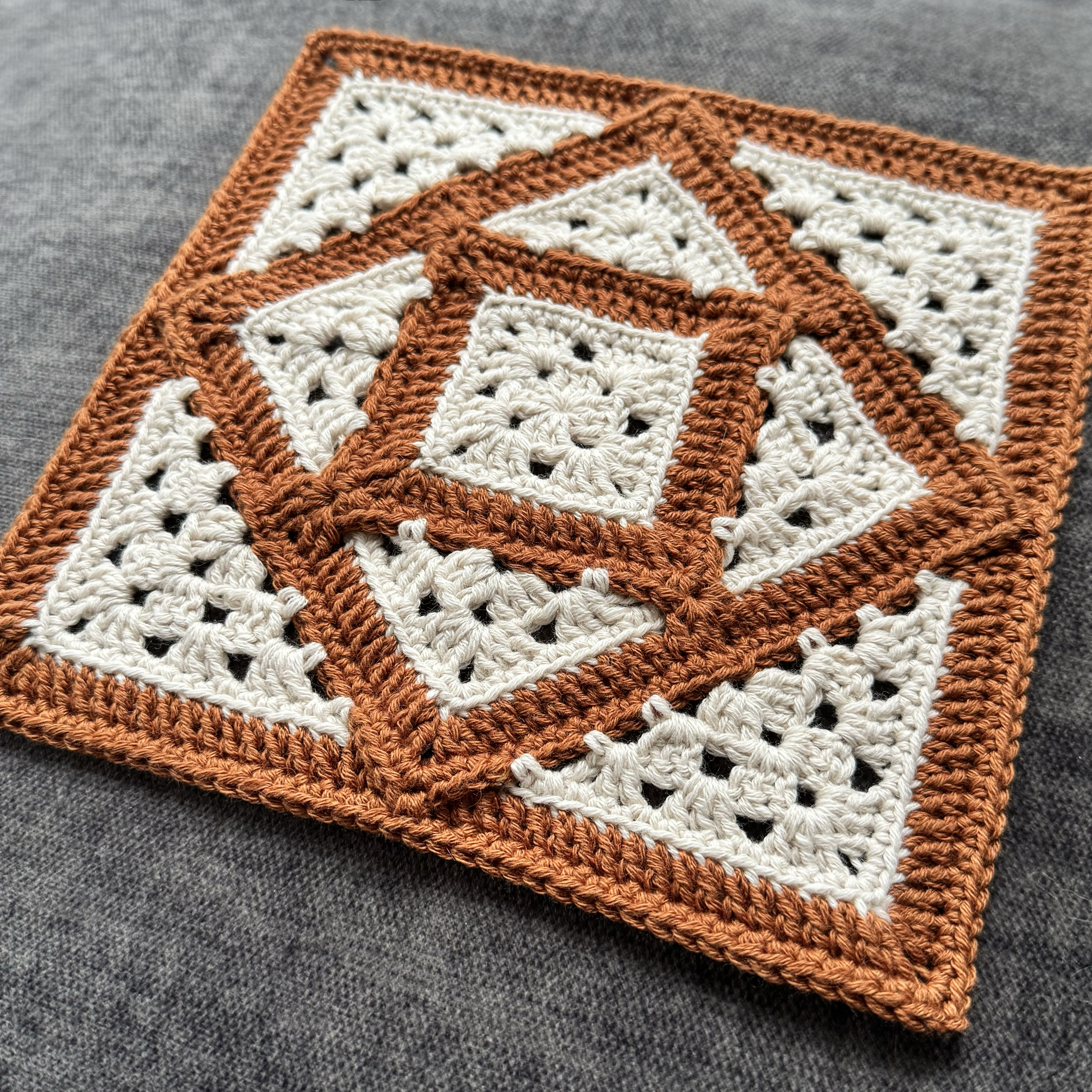 Rotated Frames Crochet Square